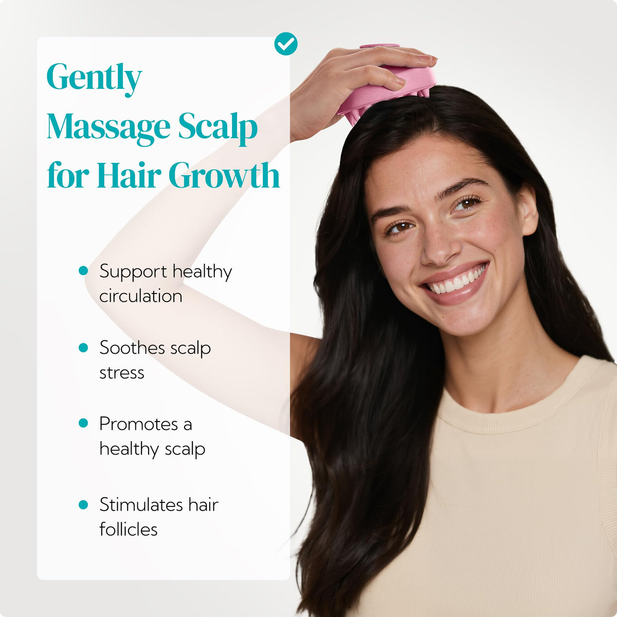 HEETA Scalp Massager Shampoo Brush back view