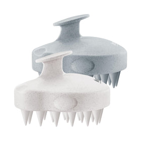 HEETA scalp massager shampoo brush front view in green
