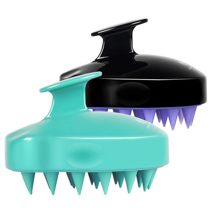 HEETA Scalp Massager Shampoo Brush front view with gourd-like shape