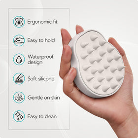HEETA scalp massager shampoo brush with packaging