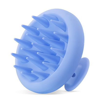 HEETA silicone scalp massager front view in pink