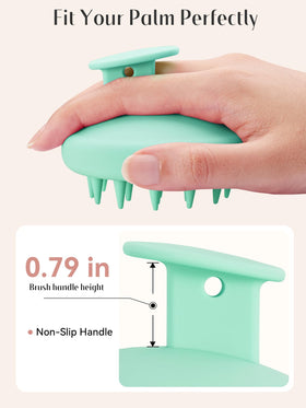 HEETA Silicone Scalp Massager in use during a shower