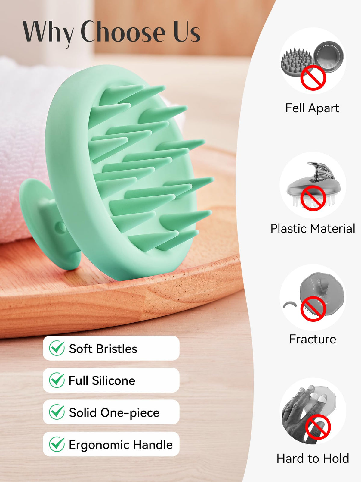 HEETA Silicone Scalp Massager packaging display
