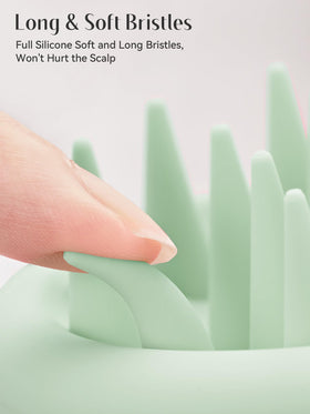 HEETA Silicone Scalp Massager side view showing ergonomic design