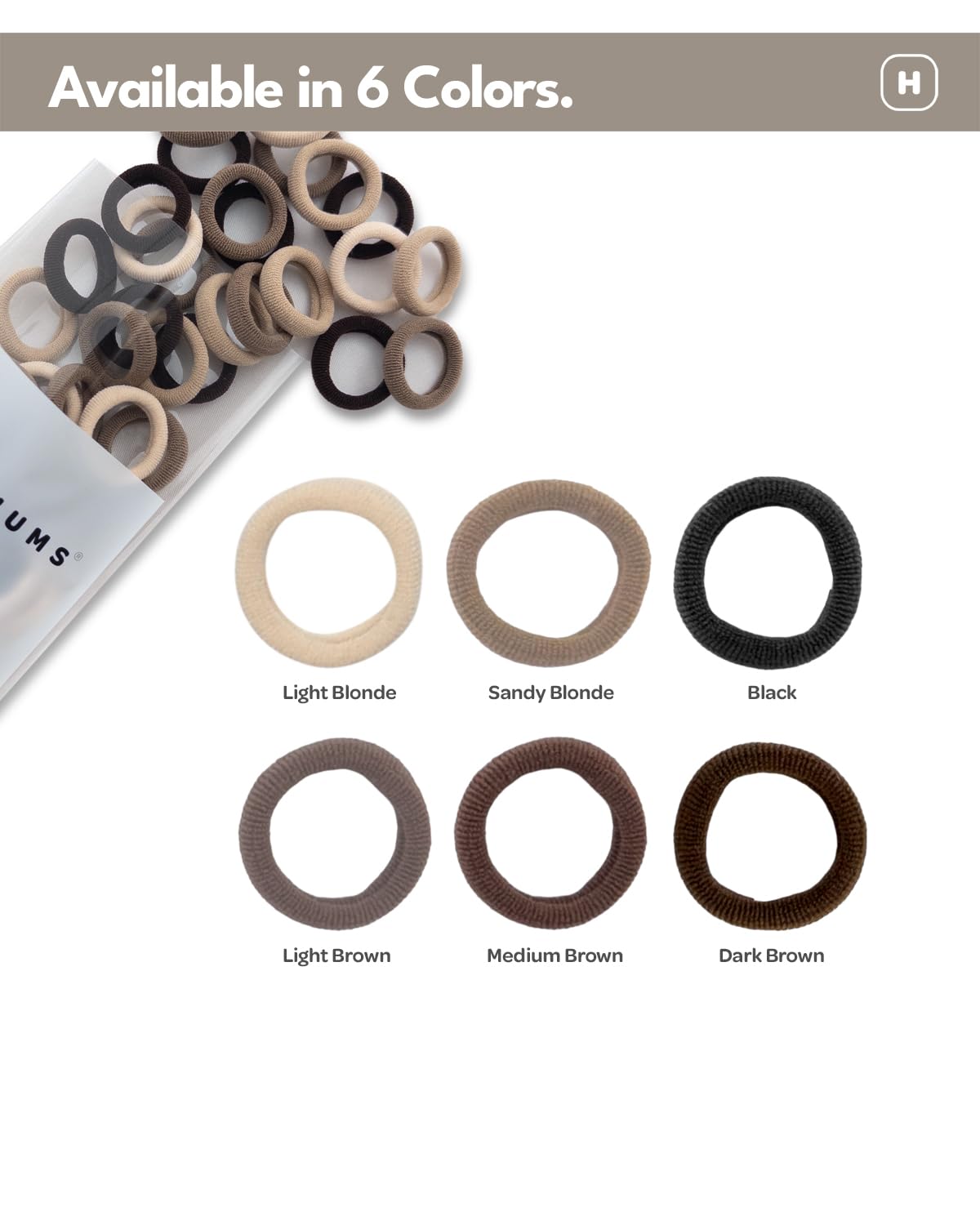 Heliums Extra Small Hair Ties assorted colours pack