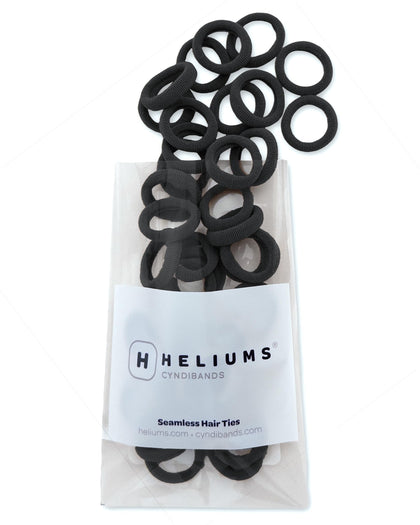 Heliums Extra Small Hair Ties black mini bands front view