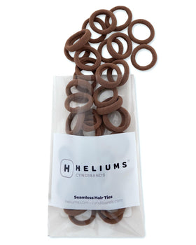 Heliums Extra Small Hair Ties brown colour front view