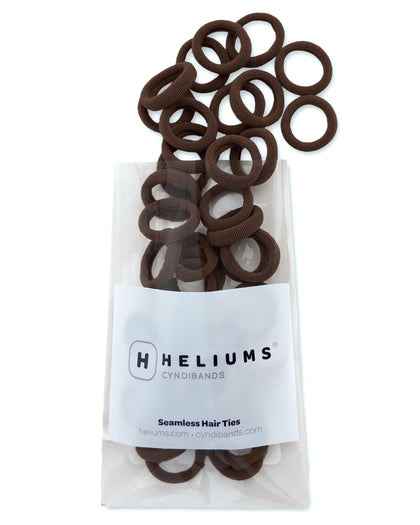 Heliums Extra Small Hair Ties dark brown pack front view