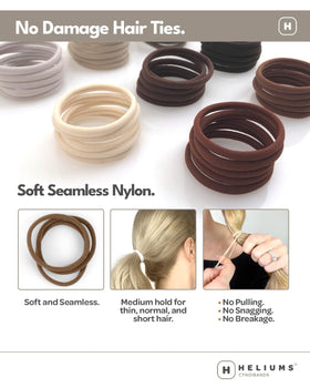 Heliums Hair Ties Dark Ginger showing 6mm thickness