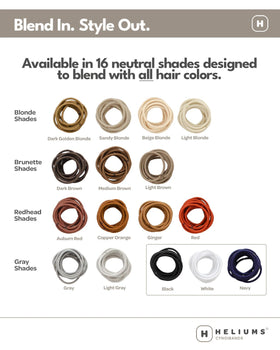 Heliums Small Hair Ties Light Blonde elastic close-up