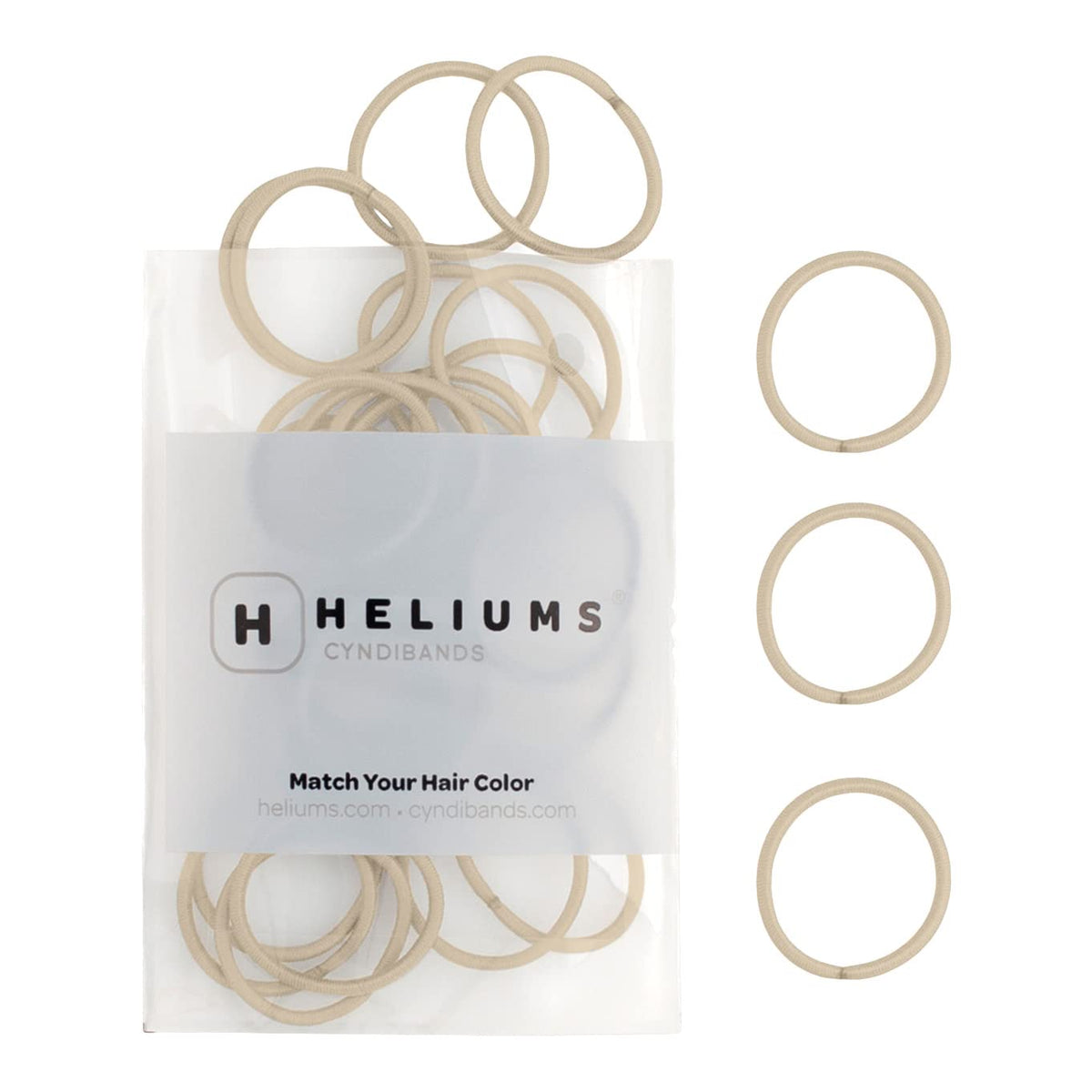 Heliums Small Hair Ties Light Blonde pack front view