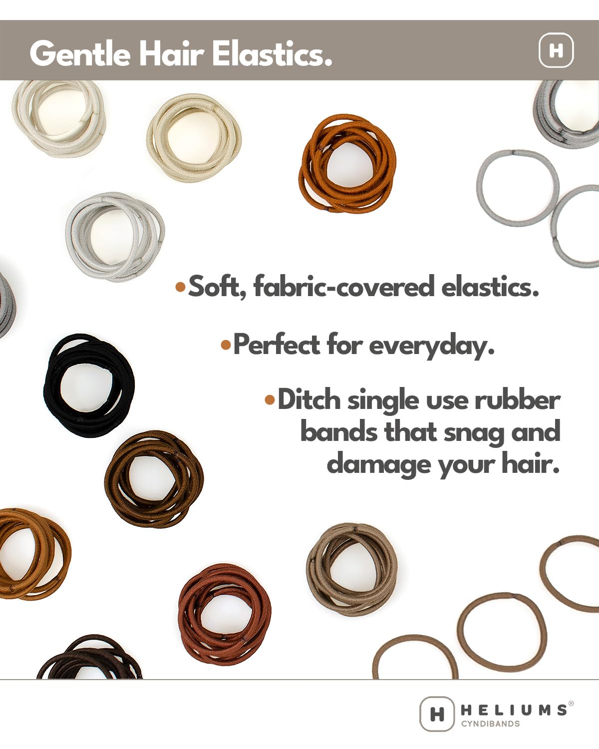 Heliums Small Hair Ties Light Blonde texture demonstration