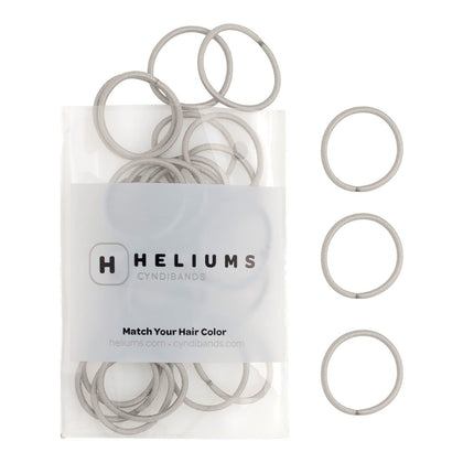 Heliums Small Hair Ties Light Gray front view
