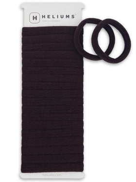 Heliums Soft Hair Ties dark brown front view