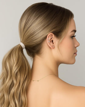 Heliums Soft Hair Ties Light Blonde standard size comparison