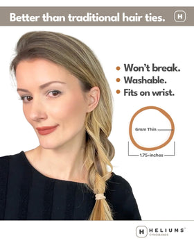 Heliums Thin Hair Ties Sandy Blonde close-up