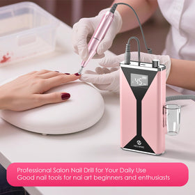 HELIVIVE Electric Nail Drill displaying speed adjustment knob