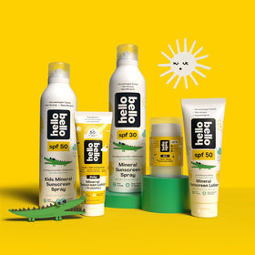 Hello Bello Kids Sunscreen Spray 5oz nozzle close-up