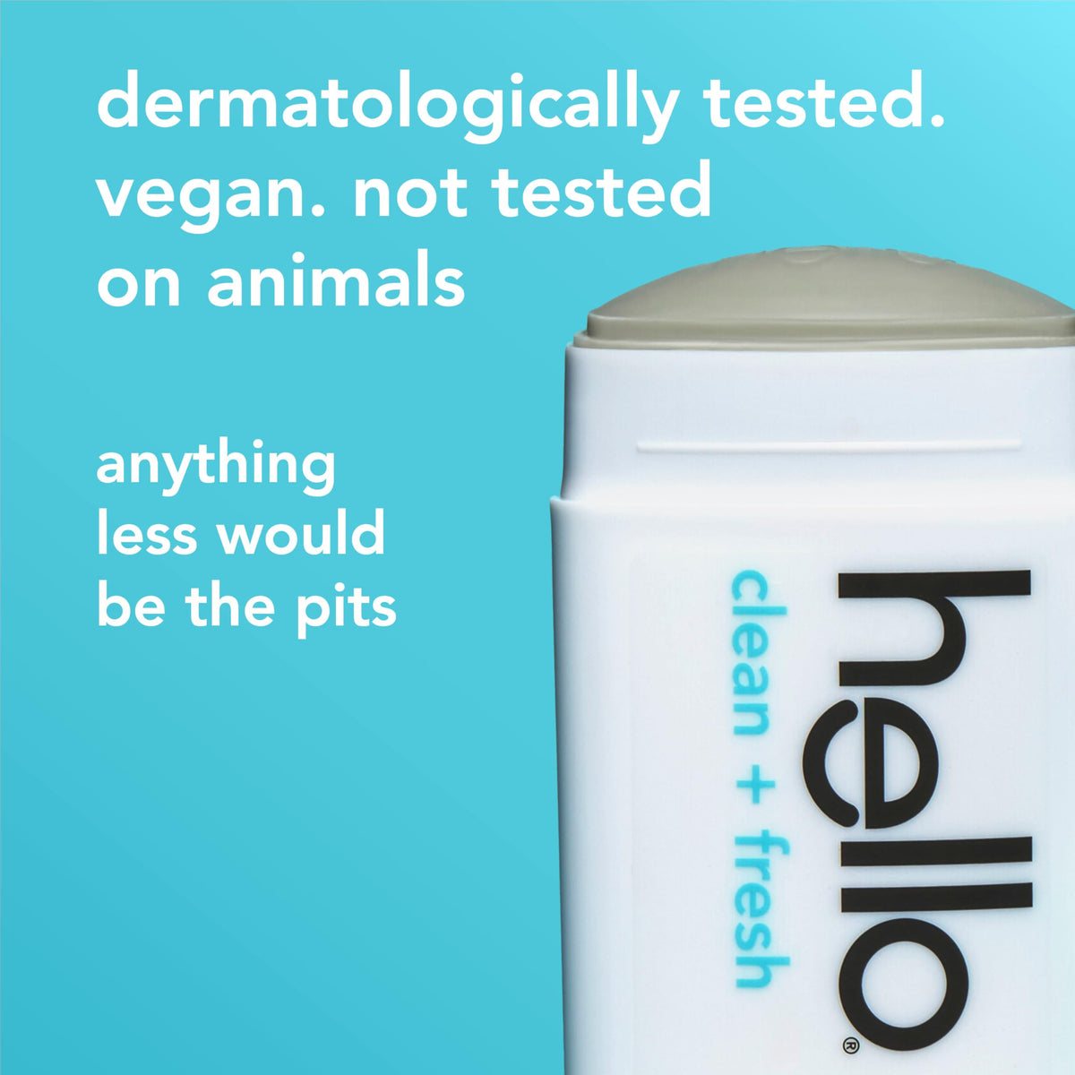 hello Clean + Fresh Deodorant application on skin