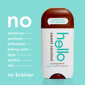 hello Sweet Coconut Aluminium Free Deodorant duo pack