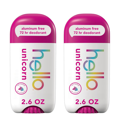 hello Unicorn Aluminium Free Deodorant 2 Pack front view