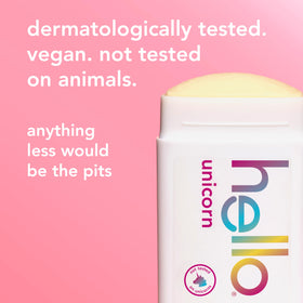 hello Unicorn Deodorant lifestyle scene in bathroom