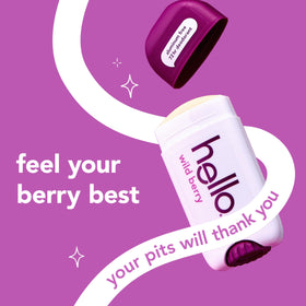 hello Wild Berry Aluminium Free Deodorant back view