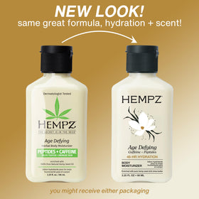 Hempz Age Defying Body Lotion 2.25 oz back view