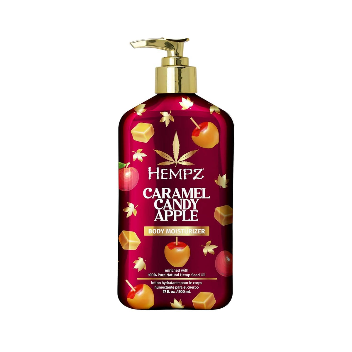 Hempz Caramel Candy Apple Body Moisturizer 17 fl. oz. front view