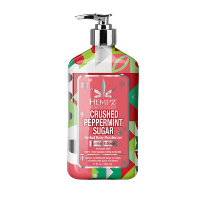Hempz Crushed Peppermint Sugar Body Lotion 17 oz front view