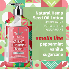 Hempz Crushed Peppermint Sugar Body Lotion 17 oz packaging