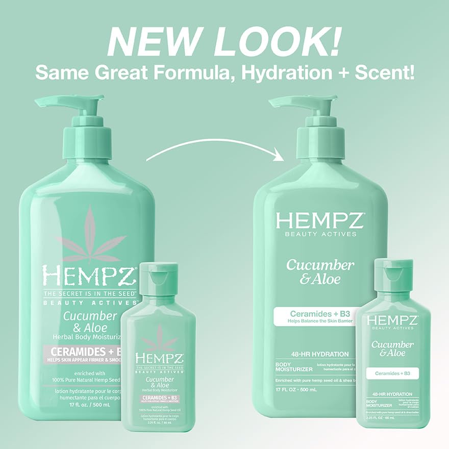 Hempz Cucumber & Aloe Body Lotion Mini back view