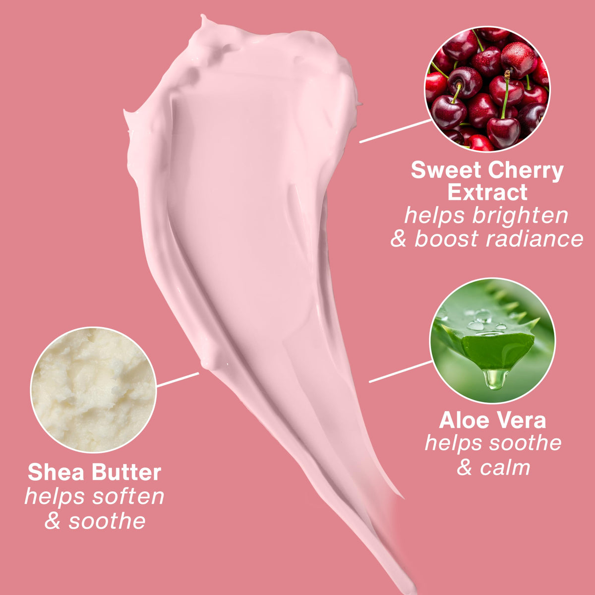 Hempz Dark Red Cherries Lotion application on skin