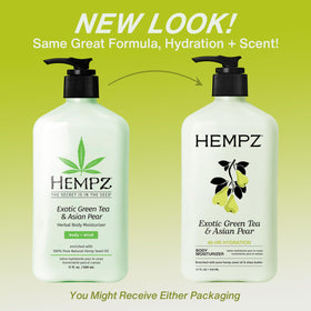 Hempz Exotic Green Tea & Asian Pear Moisturizing Body Lotion back view