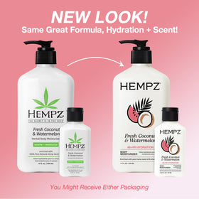 Hempz Herbal Body Moisturizer Coconut Watermelon 2.25oz back view