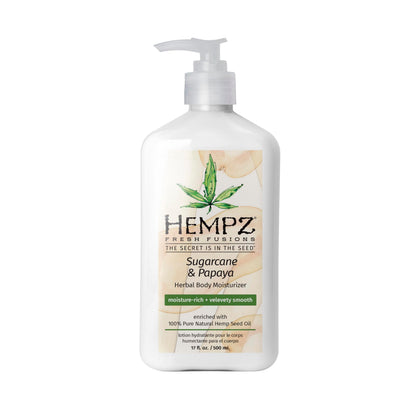 Hempz Herbal Body Moisturizer Sugarcane & Papaya 17oz front view