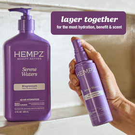 Hempz Magnesium Moisturizing Body Lotion 17 Fl Oz on a bathroom counter