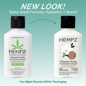 Hempz Mini Whipped Vanilla Coconut Cream Lotion 2.25 oz back view