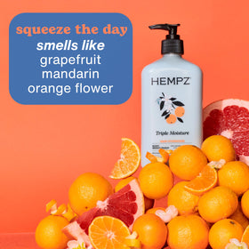 Hempz moisturiser texture shown on hand