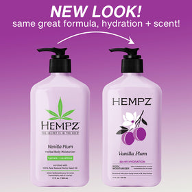 Hempz Vanilla Plum Moisturizing Body Lotion 17 Fl Oz back view