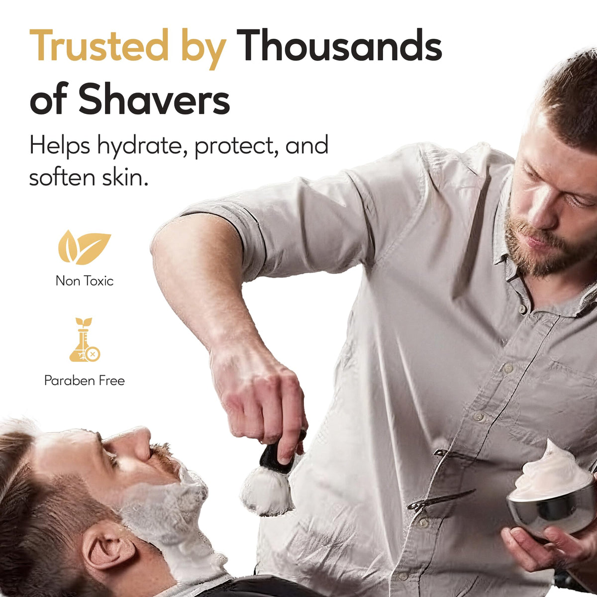 Henry Cavendish Himalaya shaving soap in a shaving mug