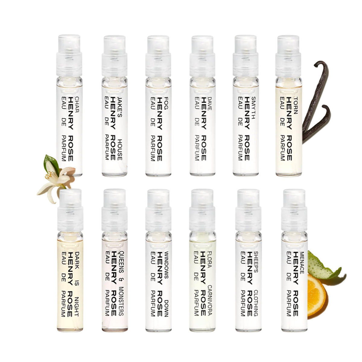 Henry Rose Full Collection Discovery Set with 12 mini perfume vials