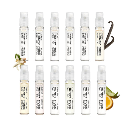 Henry Rose Full Collection Discovery Set with 12 mini perfume vials