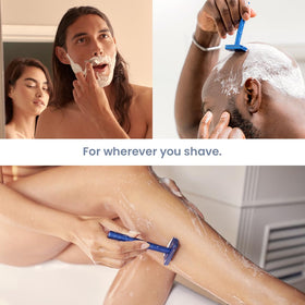 Henson Shaving Razor with shaving cream and towel