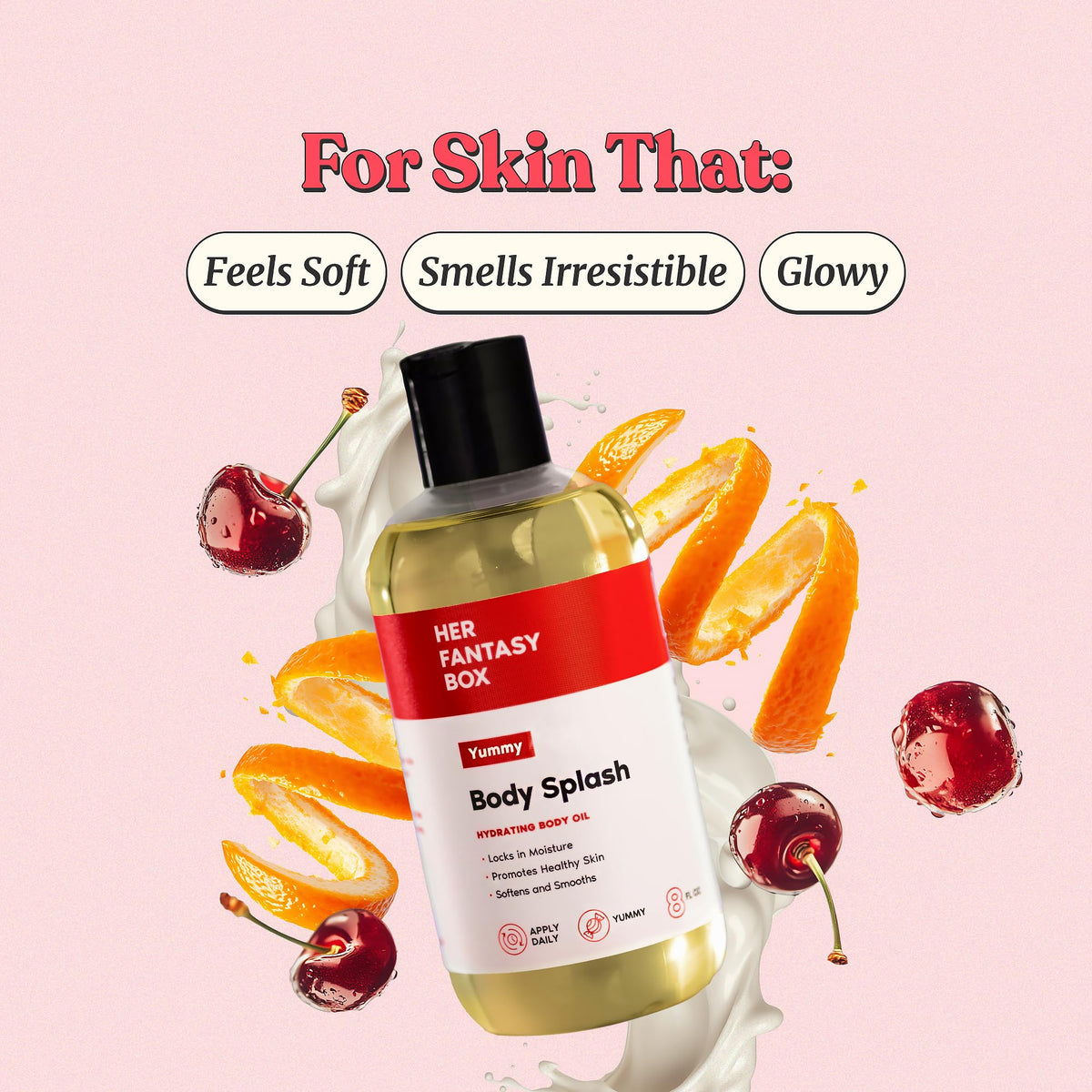 Her Fantasy Box Body Splash Hydrating Oil - Yummy Scent