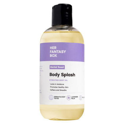 Her Fantasy Box Body Splash Oil lavender and vanilla scent front view