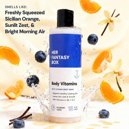 Her Fantasy Box Body Wash with blueberry crème aroma packaging
