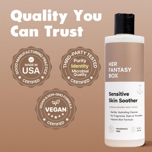 Her Fantasy Box Sensitive Skin Soother Body Wash with ingredients