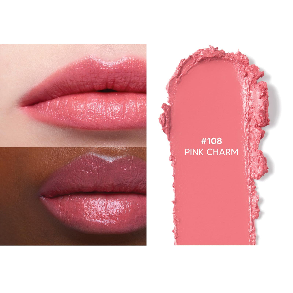 HERA Rouge Classy Lipstick #108 PINK CHARM applied on lips