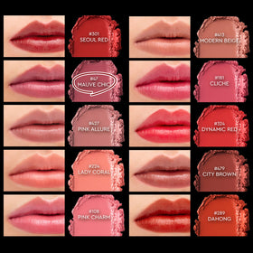 HERA Rouge Classy Lipstick #413 Modern Beige applied on lips